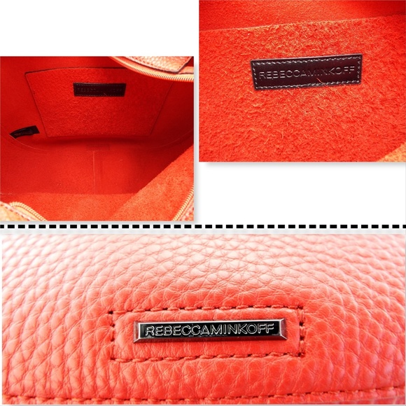 New REBECCA MINKOFF Blood Orange Convertible Hobo - Picture 7 of 8